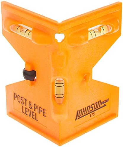 Johnson Level & Tool 175-O Orange Post & Pipe Level, 4" x 5" x 9", Orange, 1 Level