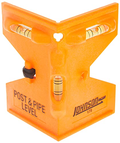 Johnson Level & Tool 175-O Orange Post & Pipe Level, 4 x 5 x 9, Orange, 1 Level Johnson Level & Tool 175-O Orange Post & Pipe Level, 4" x 5" x 9", Orange, 1 Level
