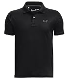 Under Armour Boys' Performance Golf Polo, Black / Pitch Gray - 001, Medium