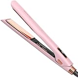 Wavytalk Professional Flat Iron Hair Straightener and Curler 2 in 1, Titanium Flat Iron for One-Pass Wonder 10S Fast Heat Up, Glide & Shine Straightener with Dual Voltage (1.18 Inch)