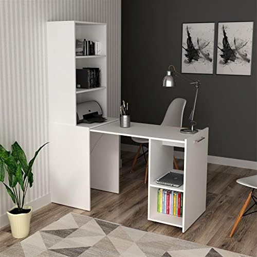 Armário com Mesa Retrátil Me4171 Tecnomobili Branco