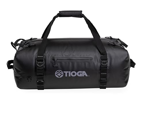 TIOGA Dry Duffel Bag, IPX6 Waterproof Rating, Rugged Construction, Gear Hauling for Boating, Water Sports, and Outdoor Adventures, Large / 75L, Black