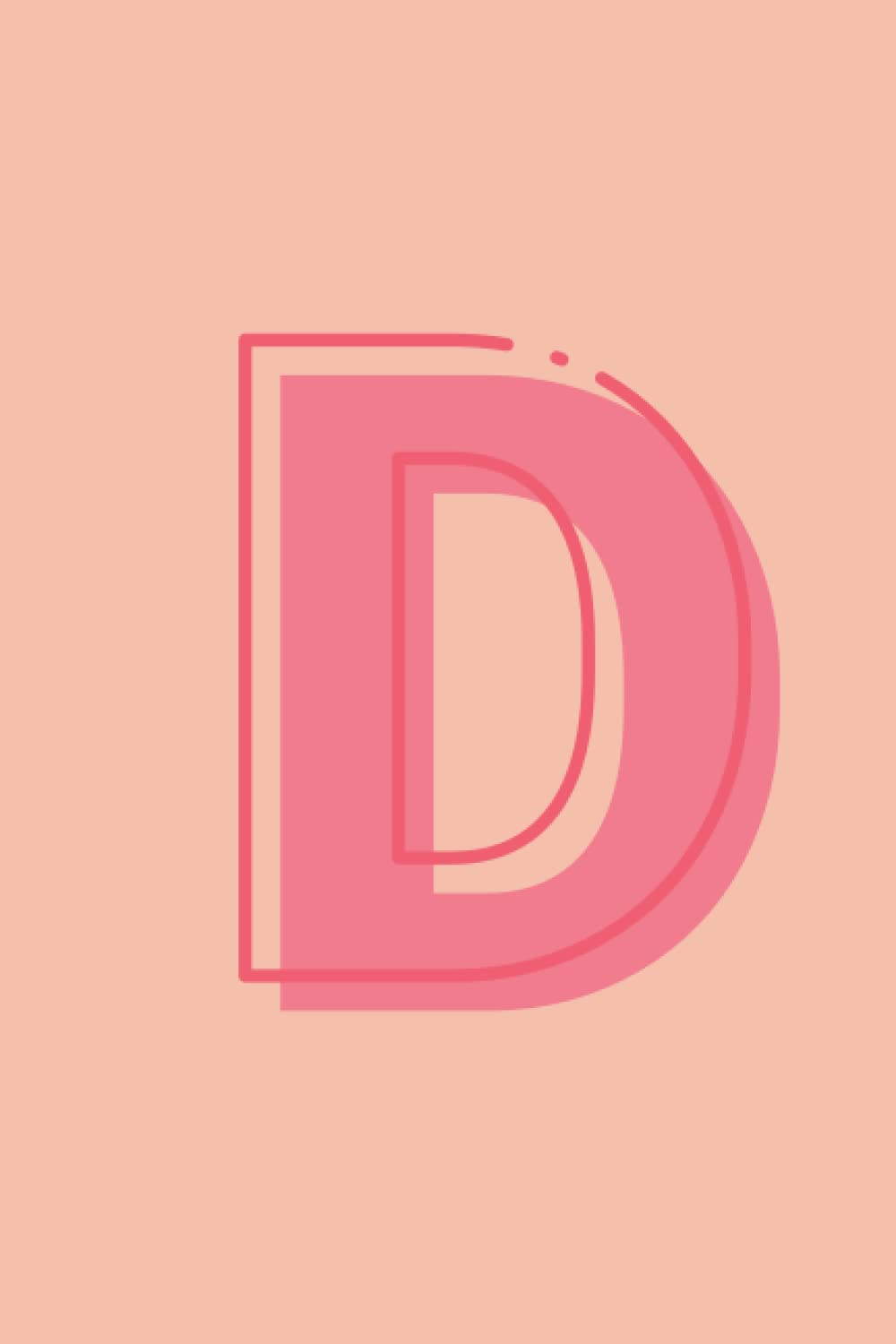 Letter D Initial Monogram Notebook - Pretty Pink Confetti Glitter Monogrammed Blank Lined Note Book, Writing Pad, Journal or Diary with Lines - ... Pages - Size 6x9: LINED BOOK College Ruled