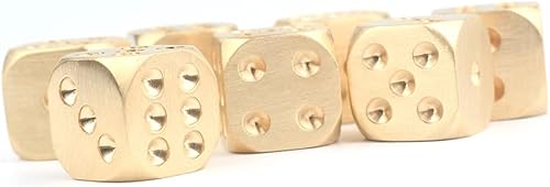 Miniatura 2 de 2 uds Juguetes de escritorio Juguetes Artesanía Juegos de rol Juegos de Poker Dados de Latón Dados de Poker Juego de Fiesta de Juguete Metal Dados