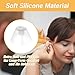 YAFIYGI 10Pcs Hearing Aid Domes Standard Receiver Tulip Domes Universal Invisible Replacement Ear Tips for Open Fit Hearing Amplifiers Comfortable Rubber Ear Supplies Hearing Aid Accessories (White)