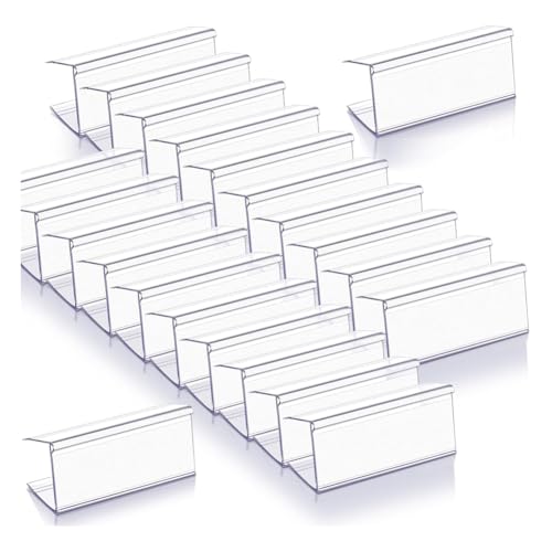 Porte-étiquettes d'étagère en bois transparent plastique 2.4x1 pour bibliothèque