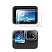 QULLOO Verre Trempé Protecteur d'écran GoPro Hero 9 Black/Hero 10 Black, Caméra Film Protection Ecran Protecteur Vitre trempé Accessoires Protection Camera Film HD Film - 6 Pièces