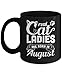 Real Cat Ladies are Born in August Cat Day Tasse à café Noir 325 ml