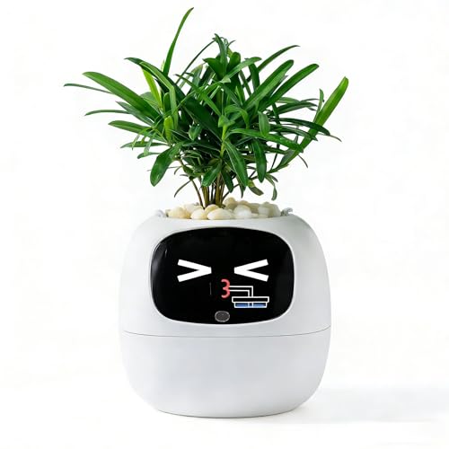TPHRAVAL Intelligent Flower Pot, Electronic Bud, Maintenance Plant Assistant, Fun Interactive Flower...