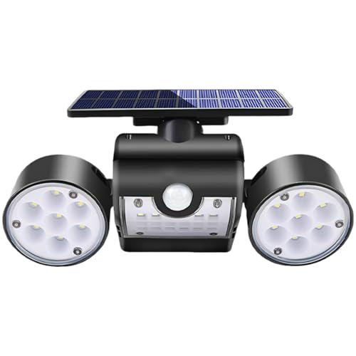 Foco solar con sensor de movimiento PIR y rotación 360° para exterior