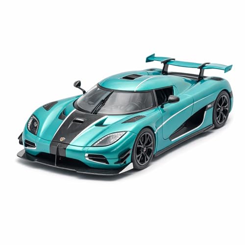 Image of Koenigsegg Agera 1:24 Scale Die Cast Metal Car - Pull Back Hypercar with Openable Scissor Doors, Hood & Engine Cover, Lights & Sound, Collectible Showpiece for Kids & Car Enthusiasts