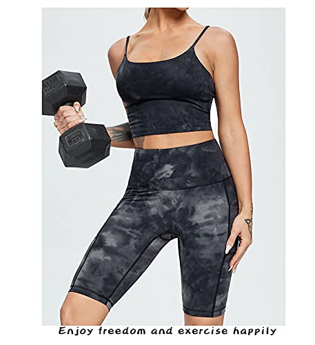 DMRRAIL Conjunto de roupas para ioga, secagem rápida, roupas esportivas, sutiãs, shorts de corrida,