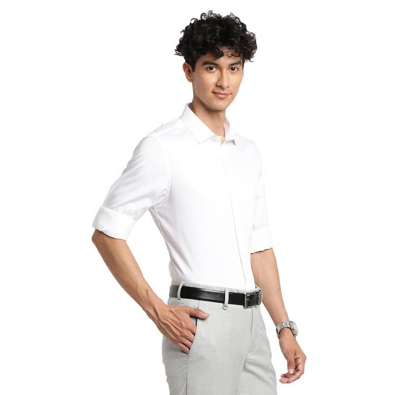 Image of Turtle Men Cotton Solid Slim Fit Ceremonial Shirts