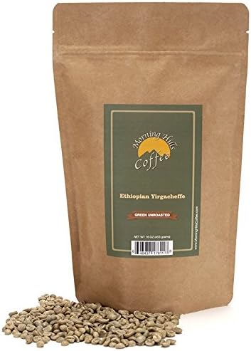 Ethiopian Yirgacheffe Green Unroasted Coffee Beans 1 Pound