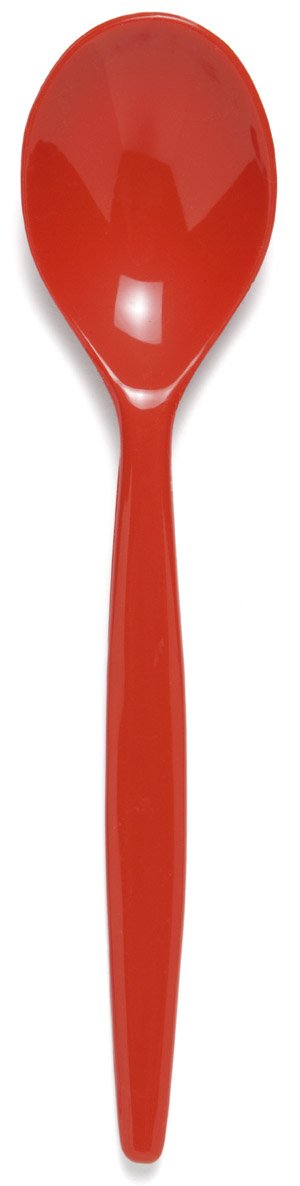 Harfield Antibacterial Polycarbonate 20cm Spoon Red (Pack of 10)