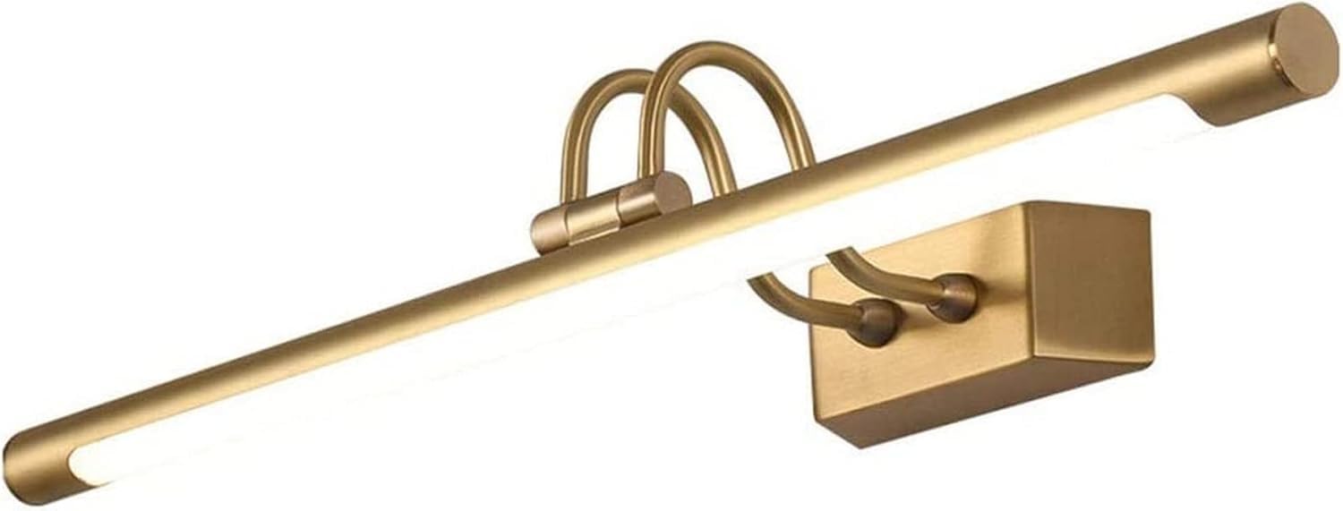 Mirror Light LED 12W Gold Vanity Mirror Front Light,LED Mirror Headlight Bathroom Mirror Cabinet Lamp Makeup Wall Lamp Rustproof, Tri Tone light 3 Colors, 56cm