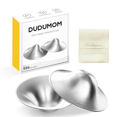 Image of The Original Silver Nursing Cups - 999 Silver Nipple Cover for Breastfeeding Sore Nipple Relief, Nipple Shields for Breastfeeding Essential, Metal Nipple Guards for Breastfeeding Newborn (X-Large)