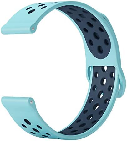 DDJOY Compatible 22mm Breathable Silicone Band Replacement for Amazfit Stratos 2 Samsung Gear S3 Frontier/Classic TicWatch Pro Vector Luna Amazfit Pace Watch Band, Medium (Charcoal/Black)