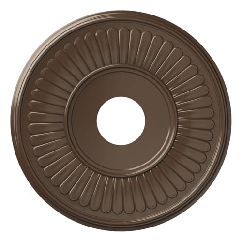 Image of 16 inchOD x 3 1 /2 inchID x 1 inchP Berkshire Thermoformed PVC Ceiling Medallion (Fits Canopies up to 7 inch), Metallic Copper