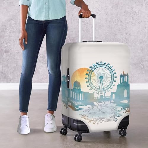 Luggage Protector Suitcase Cover Essentials Luggage Covers for Suitcase Travel Essentials for Women Suitcase Covers for Luggage Protector Sunrise Design3