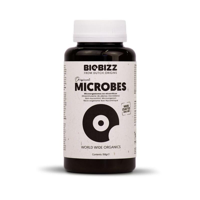 Biobizz Microbes 150g - Natürliche Mikroorganismen & Trichoderma-Pilze - Stärkt Pflanzenwurzeln schützt vor Stress & verbessert die Nährstoffaufnahme - Kompatibel mit allen Biobizz Produkten