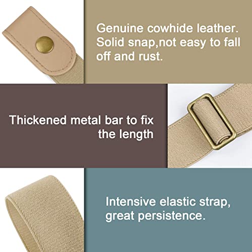 Image of WERFORU No Buckle Show Belt for Men Buckle Free Stretch Belt for Jeans Pants 1.38 Inches Wide Father's Day Gift