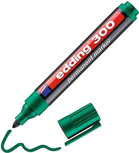 edding 300 permanent marker - brown - 1 pen - round tip 1.5-3 mm - waterproof, quick-drying, smear-proof pens - for cardboard, plastic, glass, wood, metal and fabric