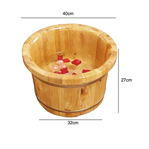 Tina de spa para pies de madera artesanal para pedicure miniatura 2