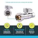SharkBite 1/2 x 3/8 Inch Compression Straight Stop Valve, Quarter Turn, Push to Connect Brass Plumbing Fitting, PEX Pipe, Copper, CPVC, PE-RT, HDPE, 23037-0000LF