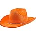 Amscan Party Ready Team Spirit Velour Cowboy Hat (1 Piece), Orange, 4 x 10.5"