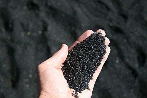 PIKVY Natural Crushed Sugar-Sized Sand for Aquarium Decoration| Aquarium Substrate for Fish Tanks & Ponds| Gravel for Terrarium Lawns & GardensPIKV_Sand_Blk_950g