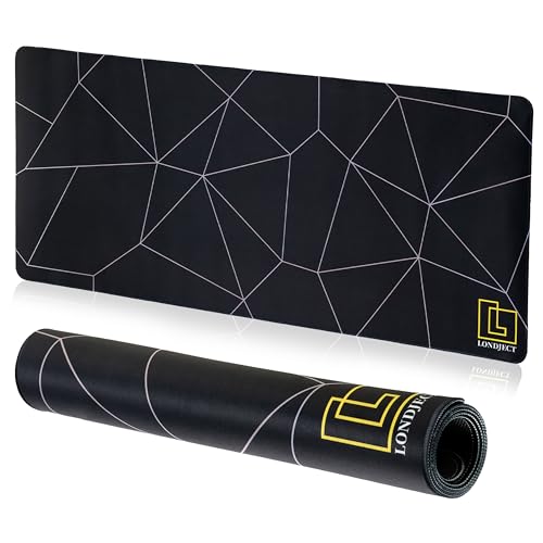 LONDJECT Tappetino Mouse XXL 90x40 cm, Tappetino Scrivania Spessore 2mm, Impermeabile Tappetino Mouse Gaming Antiscivolo, Resistente, Mouse Pad con Angoli Rinforzati, Design Moderno