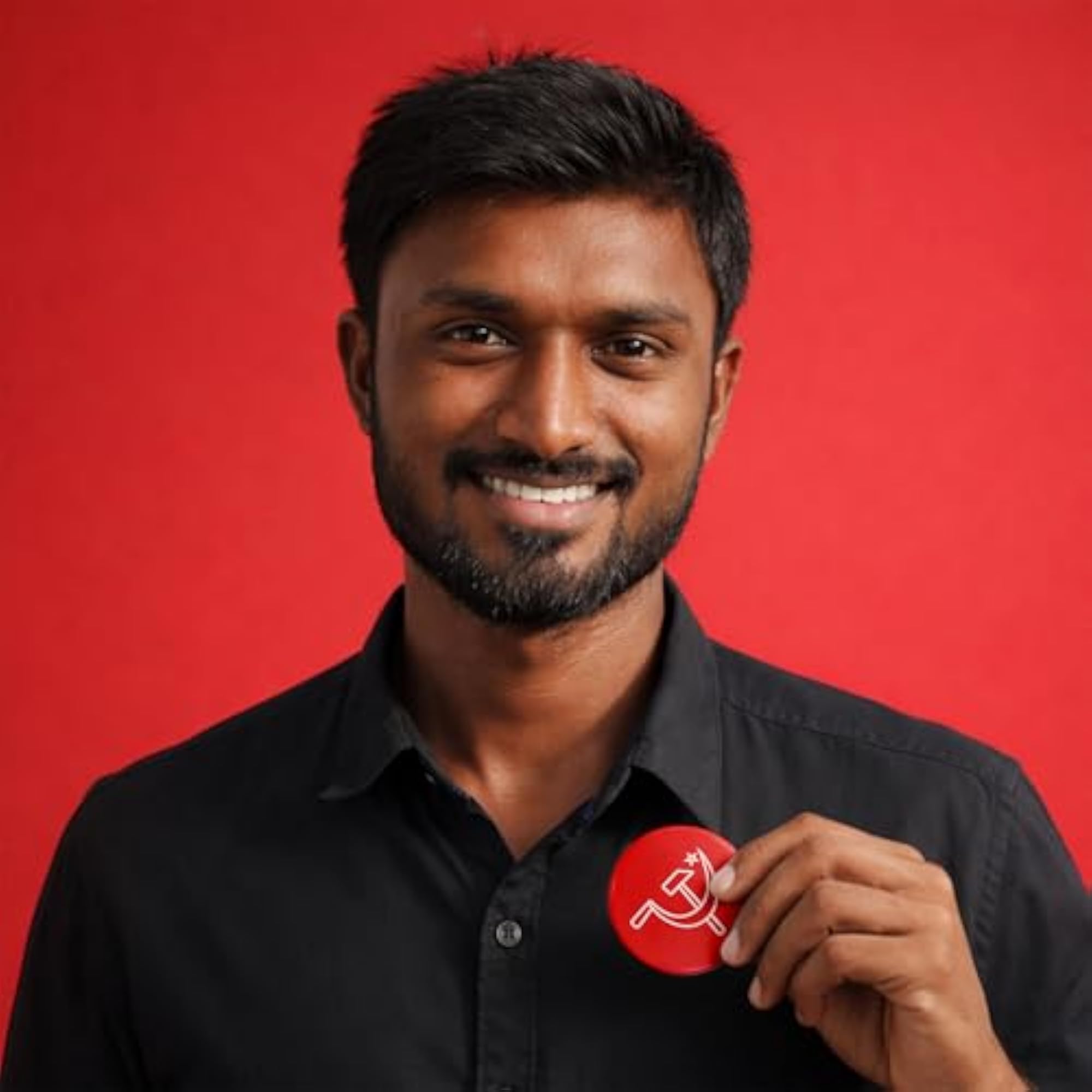 CPI(M) Round Pin Badge Pack of 2
