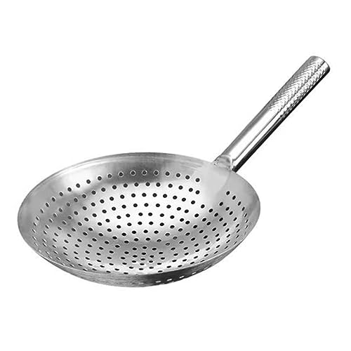 Wakauto 1Pc Frying Oil Strainer Mesh Colander Spoon Filter for Cooking Heat Resistant Long Handle Skimmer Kitchen Tool for French Fries and Hot Pot