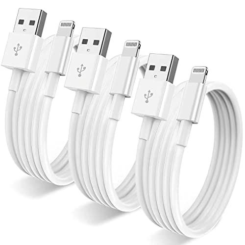 iPhone Charger Cable 6FT [Apple MFi Certified] 3Pack USB-A to Lightning Fast Charger for Apple iPhone, iPad 20,000 Bend Lifespan