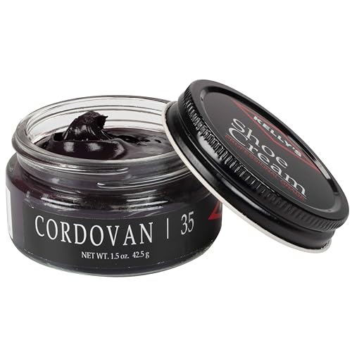 Kellys Cordovan Shoe Polish 1.5 oz - Professional Leather Shoe Cream