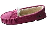 DUNLOP LS152 BETH Ladies Classic Moccasin Slippers, (Magenta, 6, UK Footwear Size System, Adult, Women, Numeric, Medium, 6)