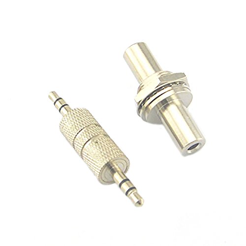 Stereo Male Female 3.5Mm Female To Female Bulkhead Jack Stereo Audio Adapters+3.5Mm Male Plug To Male Plug Straight Audio Dual Track Adapter For Audio Earphone,Headphones,Bluetooth Receiver #TOP21