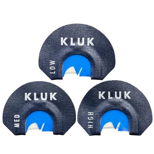 KLUK Custom Calls Rebel Yell Turkey Mouth Call – 3-Reed Diaphragm with Combo Cut for Raspy Yelps & Aggressive Purrs (Starter Package 3-Pack)