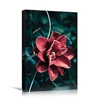 Canvas Wall Art Red Petal Closeup III Bedroom Colorful Floral Multicolor Petal Photography Romantics - 12x18 inches
