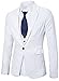 Lende Men's Fashion Lightweight Cotton and Lined One-Button Suit Blazer