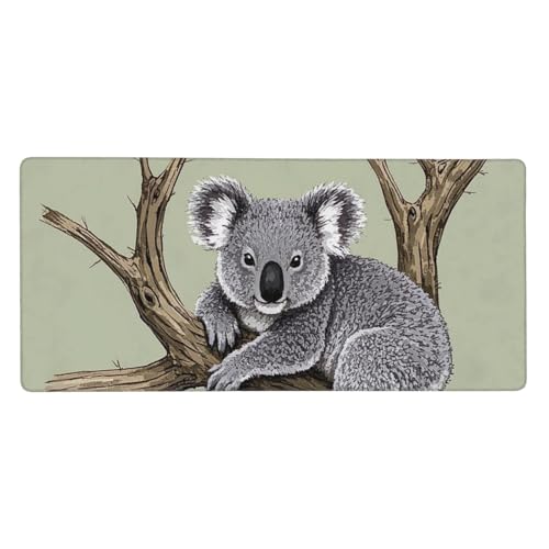 Grand tapis de souris de jeu Koalas XXL 40x90 cm antidérapant pour bureau