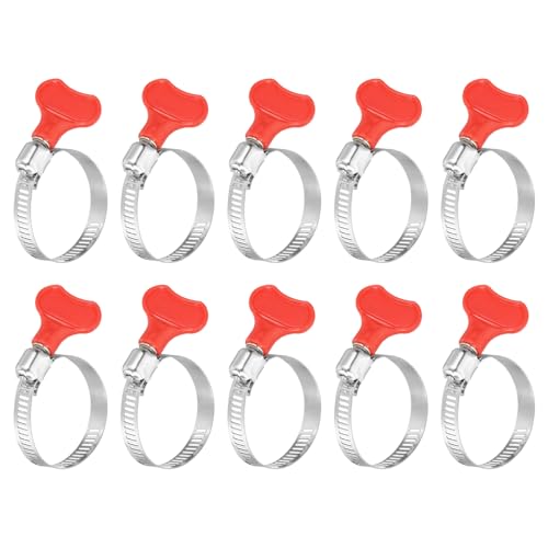 uxcell 15Pcs Stainless Steel Hose Clamps, 25-38mm (1