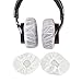 100Pcs White Non-Woven Sanitary Headphone Ear Cover, Disposable Super Stretch Covers Germproof Deodorizing and Washable, for Most On Ear Headphones with 8.5~10cm Earpads (L - 11cm)