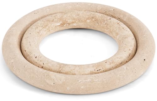 SPESHSTONES Juego de 2 salvamanteles de piedra hechos a mano de 8 pulgadas para platos...