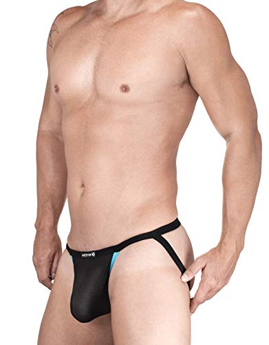 Wildmant Raw Mesh Micro Jockstrap Blue Contrast2