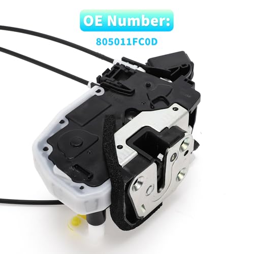 Image of X AUTOHAUX Replacement Front Left Driver Side Power Door Lock Actuator Motor with Cable for Nissan Cube 2010-2014 Door Latch Actuator Assembly Replace No.805011FC0D Black
