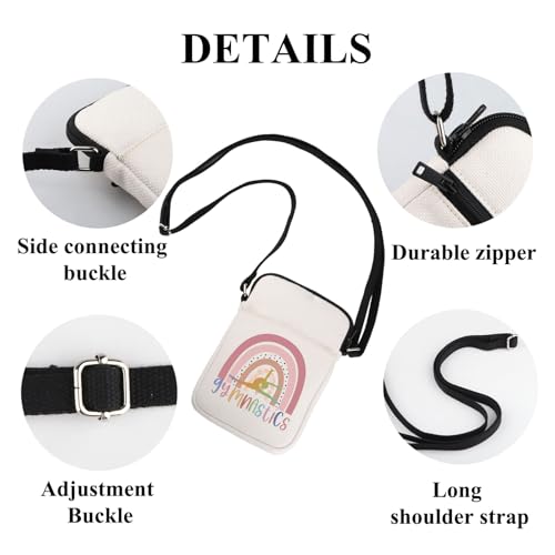 FUSTMW Gymnastics Crossbody Bag Gifts for Gymnastics Lovers Small Cell Phone Purse with Adjustable Strap Wallet Bag4