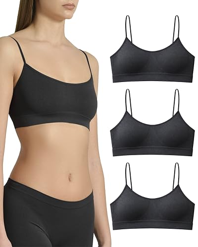 Risalti Reggiseno Senza Ferretto Spalla Stretta 3 pz - Bralette Donna Senza Cuciture ed Etichette, Reggiseno Donna in Microfibra Elasticizzata, Brassiere, Top Morbido, Intimo - Made in Italy