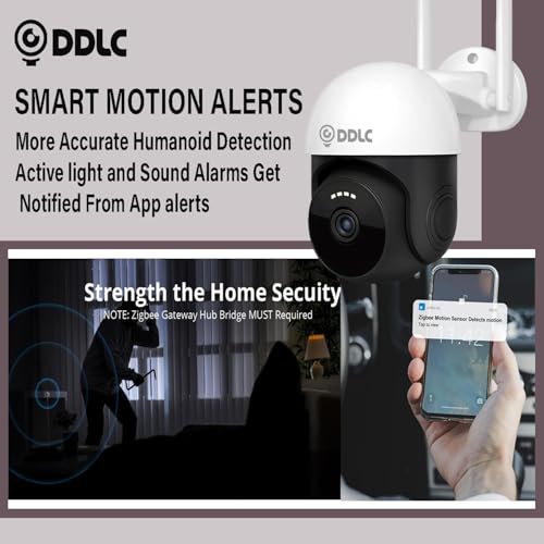 Image of DDLC Pro 4G LTE PTZ Security Camera, Full HD 1080P Outdoor CCTV, AI Human Detection, Enhanced Color Night Vision, Two-Way Audio Intercom, Multi-User View,TF Storage Support (4g ir ptz)